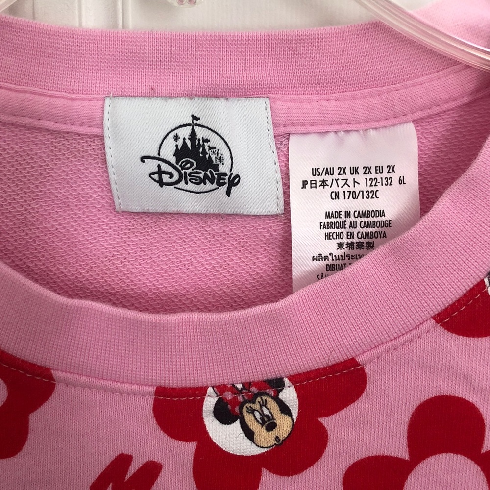 Disney Pink and Red Minnie Mouse Sweatshirt - Picture 4 of 11